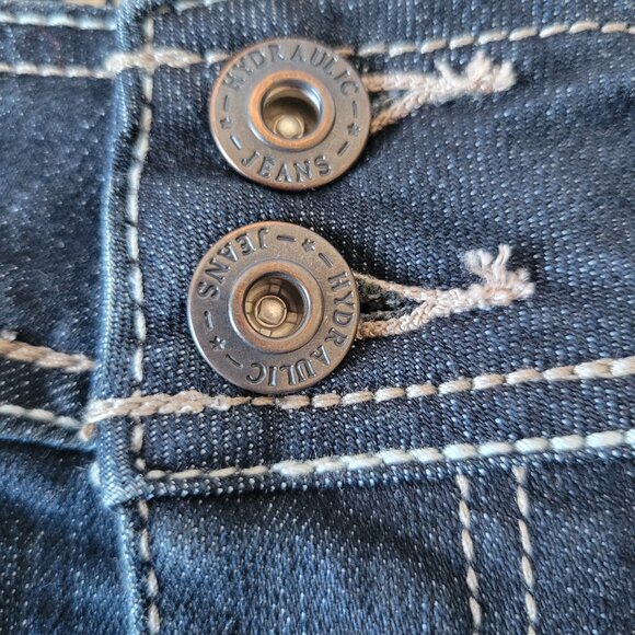 Y2K Hydraulic Denim Maxi Jean Skirt, Women’s 9/10, Embroidered Pockets, EUC - Picture 7 of 11